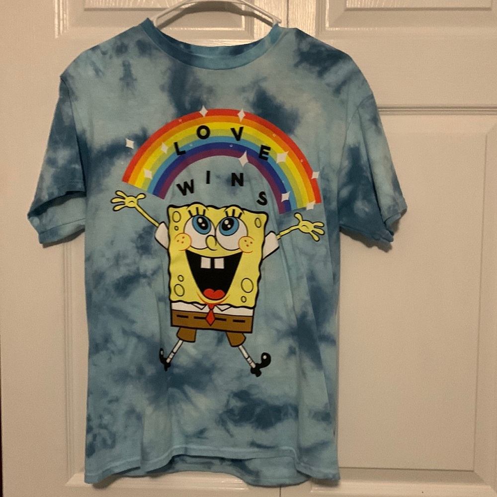 Graphic tee with tie dye base